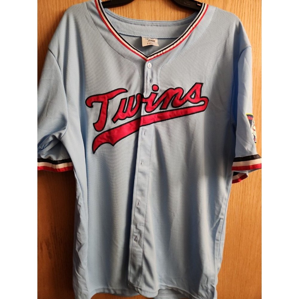 Mens Minnesota Twins 60 Season Light Blue SGA Jersey Sz. XL